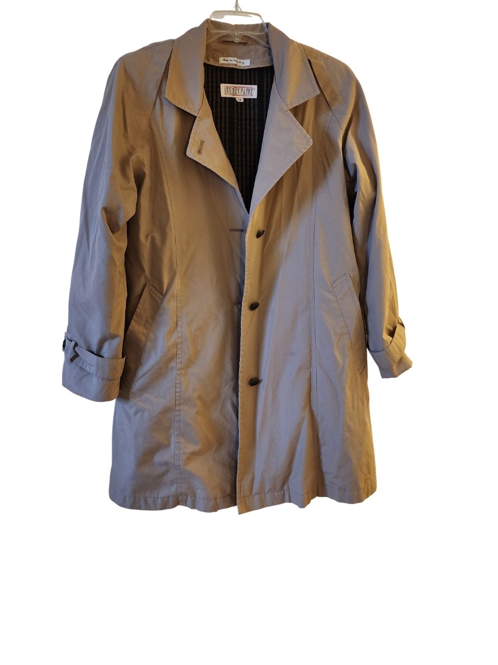 Lindsey Blake Taupe Single-Breasted Trench Coat - Women's